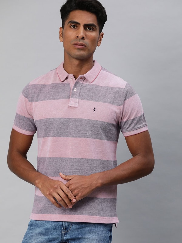 Mens Rose Striped Regular Fit T-Shirt